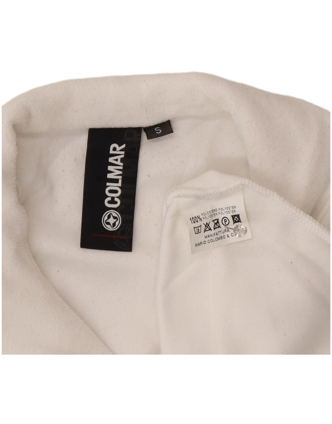 Colmar Womens Zip Neck Fleece Jumper UK 10 Small White Polyester