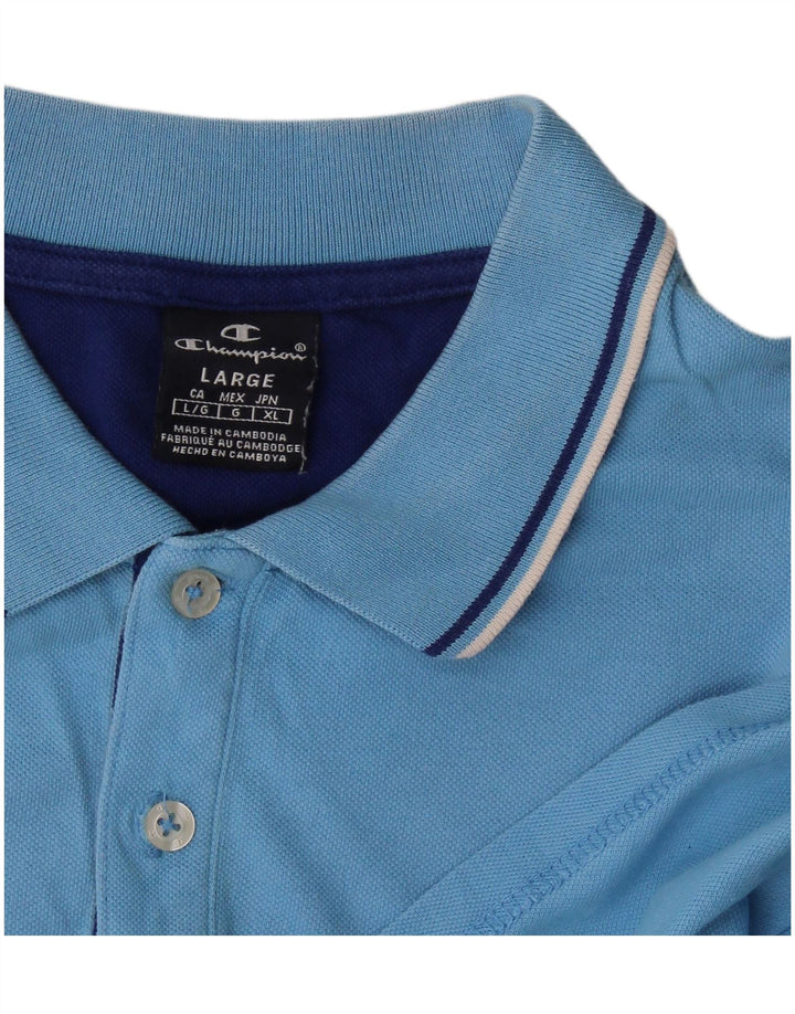 Champion Mens Polo Shirt Large Blue