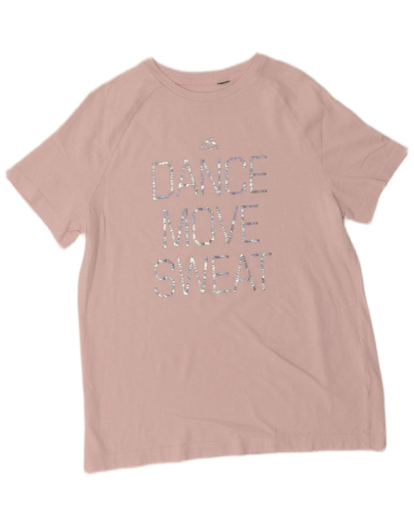 Adidas Girls Graphic T-Shirt Top 14-15 Years Pink