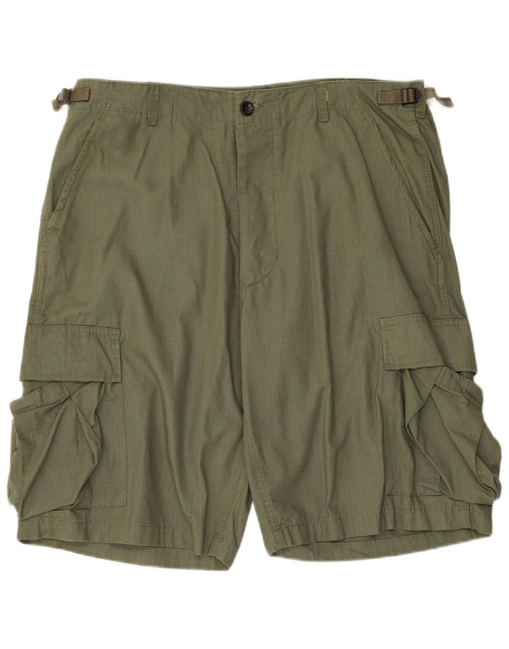 Mil-Tec Mens Cargo Shorts XL W38 Green Cotton
