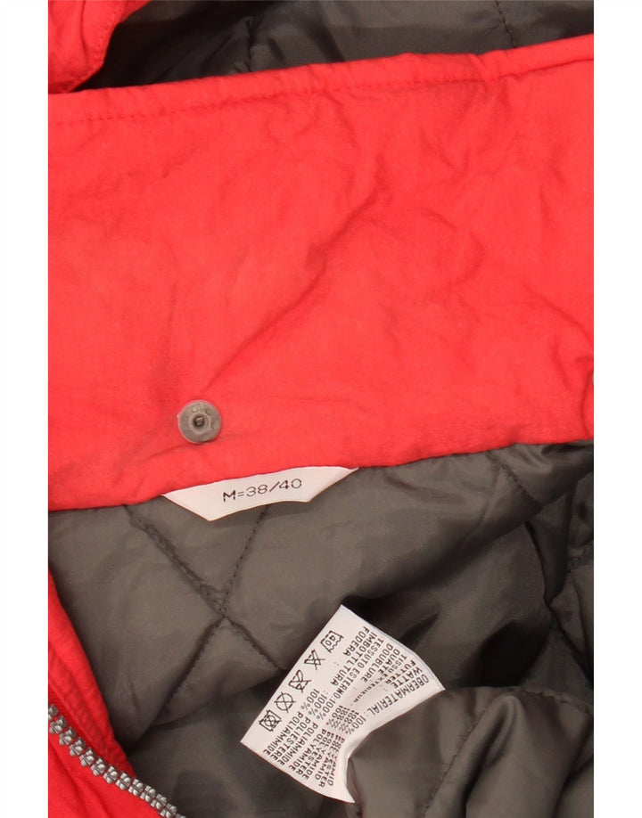 Vintage Womens Oversized Hooded Windbreaker Jacket EU 38/40 Medium Red