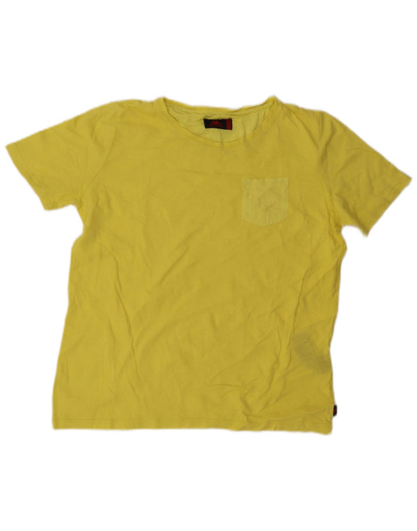 Kappa Womens T-Shirt Top UK 10 Small Yellow Cotton