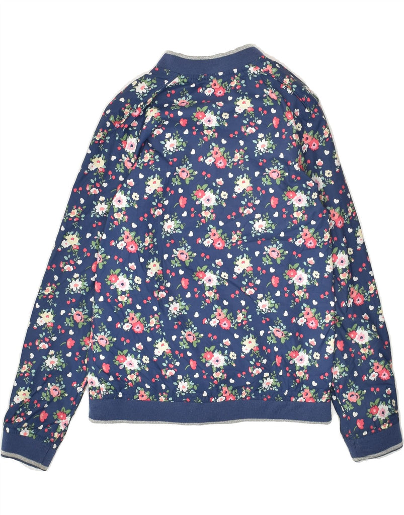 BENETTON Girls Bomber Jacket 6-7 Years Blue Floral | Vintage Benetton | Thrift | Second-Hand Benetton | Used Clothing | Messina Hembry 