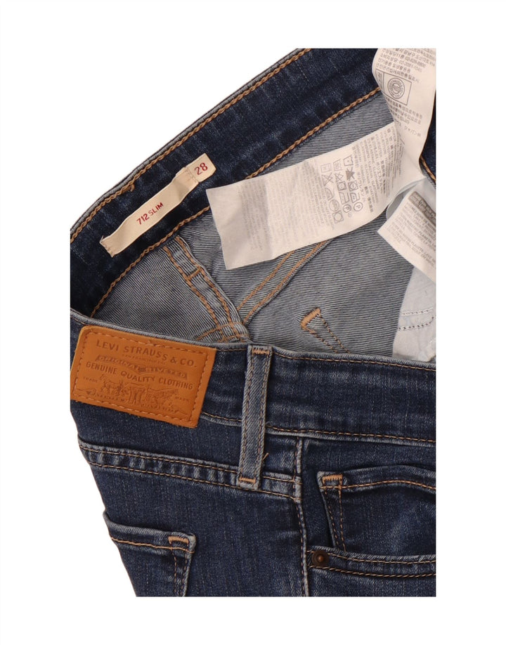 Levi's Womens 712 Slim Jeans W28 L29 Blue Cotton