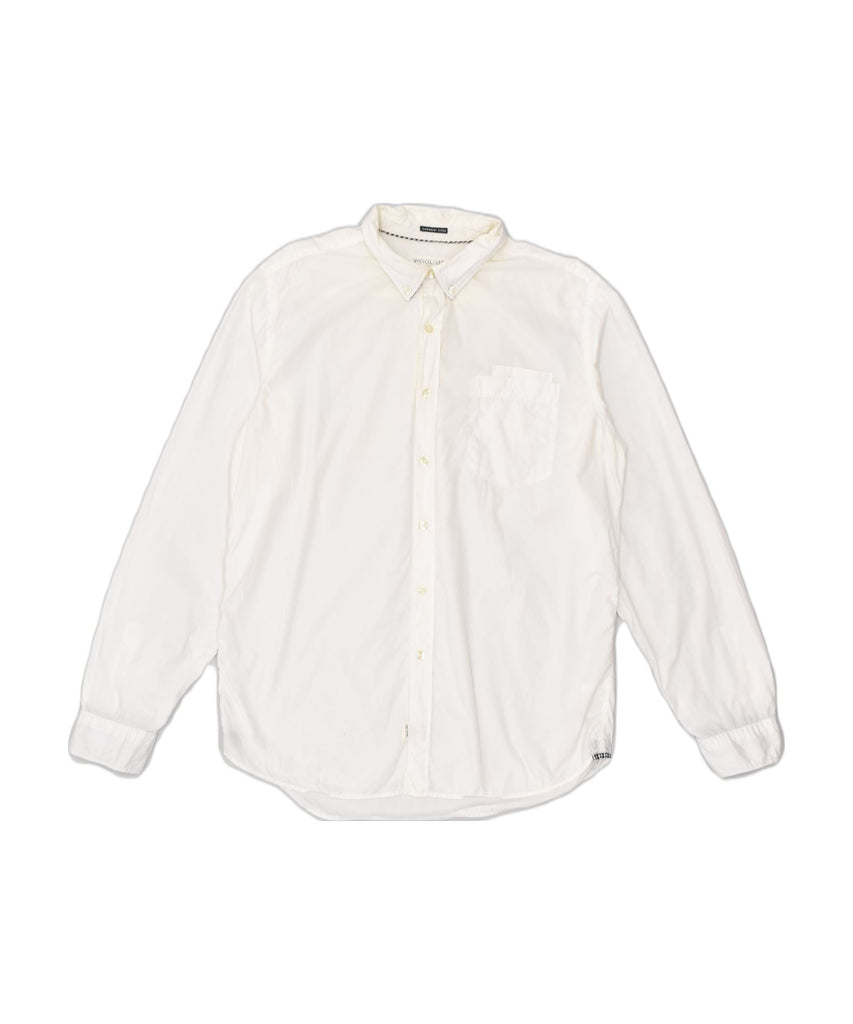 WOOLRICH Mens Shirt XL Off White Cotton | Vintage | Thrift | Second-Hand | Used Clothing | Messina Hembry 