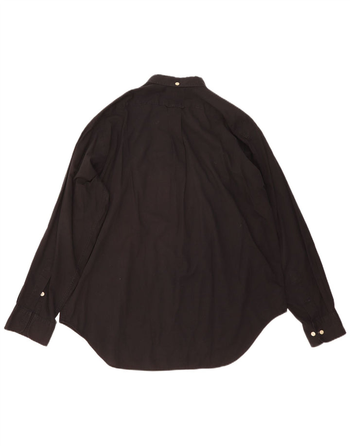Rifle Mens Relaxed Fit Shirt Medium Black Cotton