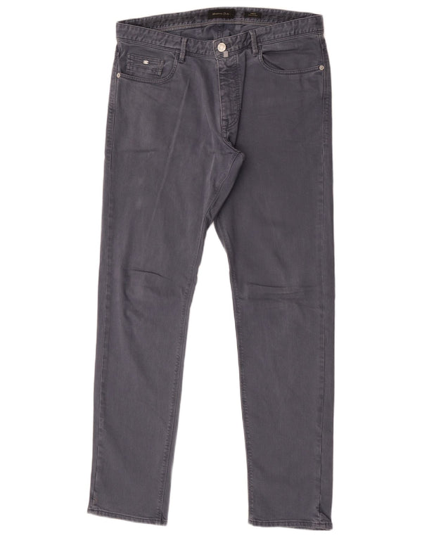 Massimo Dutti Mens Slim Jeans EU 44 Large W34 L32 Grey Cotton