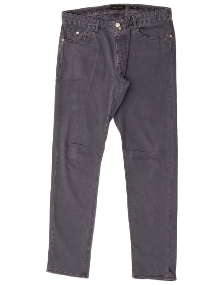 Massimo Dutti Mens Slim Jeans EU 44 Large W34 L32 Grey Cotton