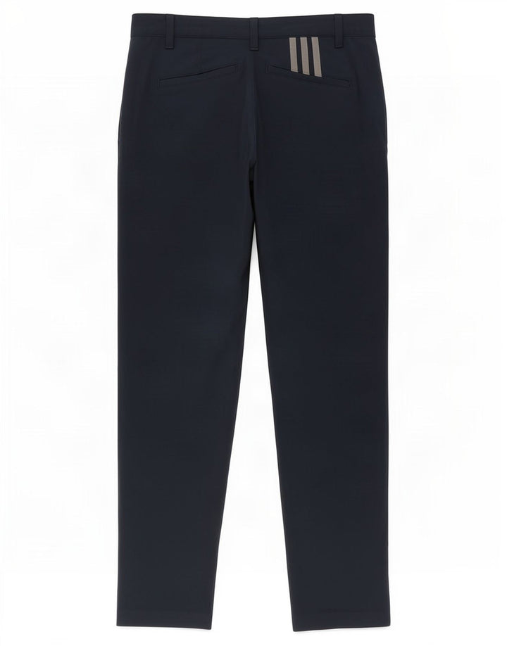 Adidas Mens Slim Chino Trousers W36 L30 Navy Blue Polyester