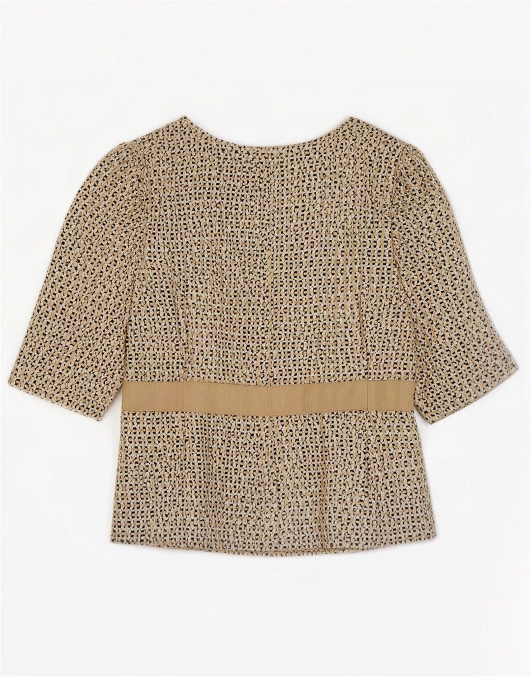 Armani Collezioni Womens Short Sleeve Blazer Jacket IT 42 Medium Beige