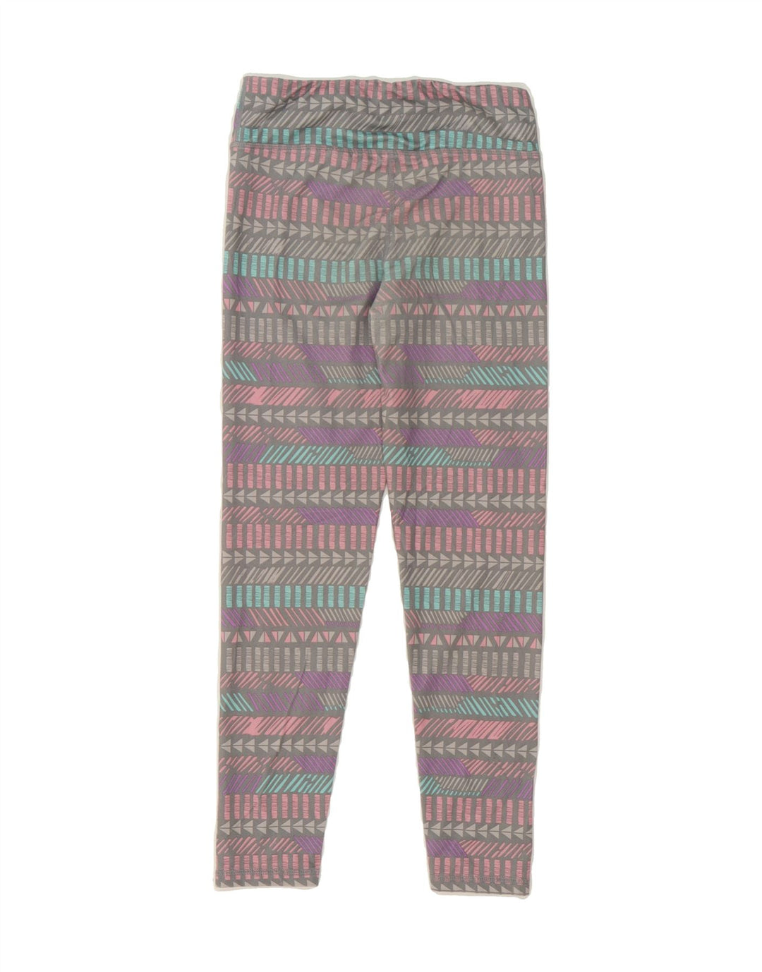 EDDIE BAUER Girls Leggings 10-11 Years Medium Grey Geometric Polyester Vintage Eddie Bauer and Second-Hand Eddie Bauer from Messina Hembry 
