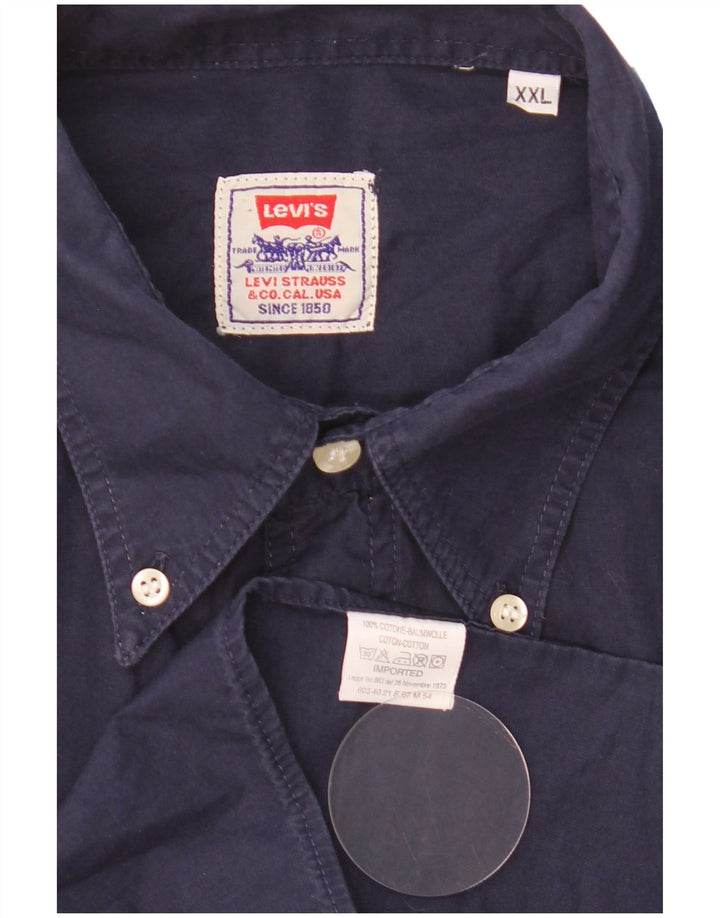 Levi's Mens Shirt 2XL Navy Blue Cotton