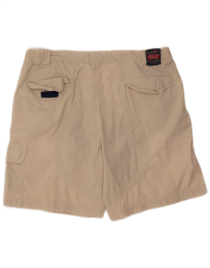 Murphy & Nye Mens Cargo Shorts W38 XL Beige Cotton