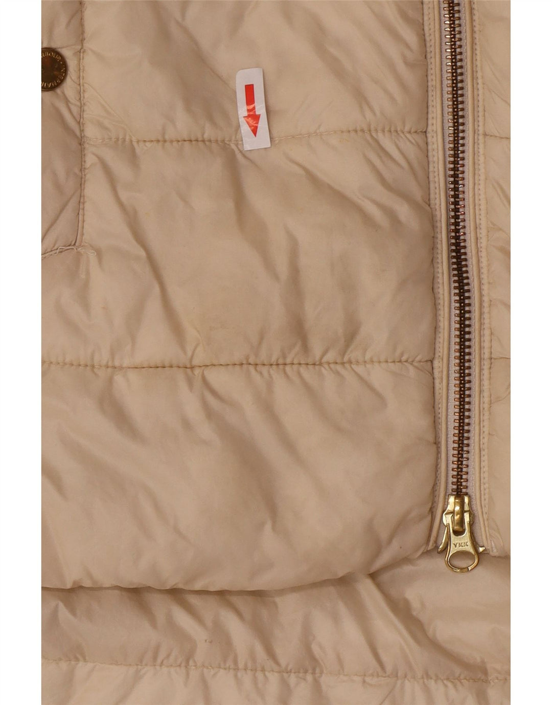 Barbour Womens Hooded Padded Coat UK 10 Small Beige Polyamide