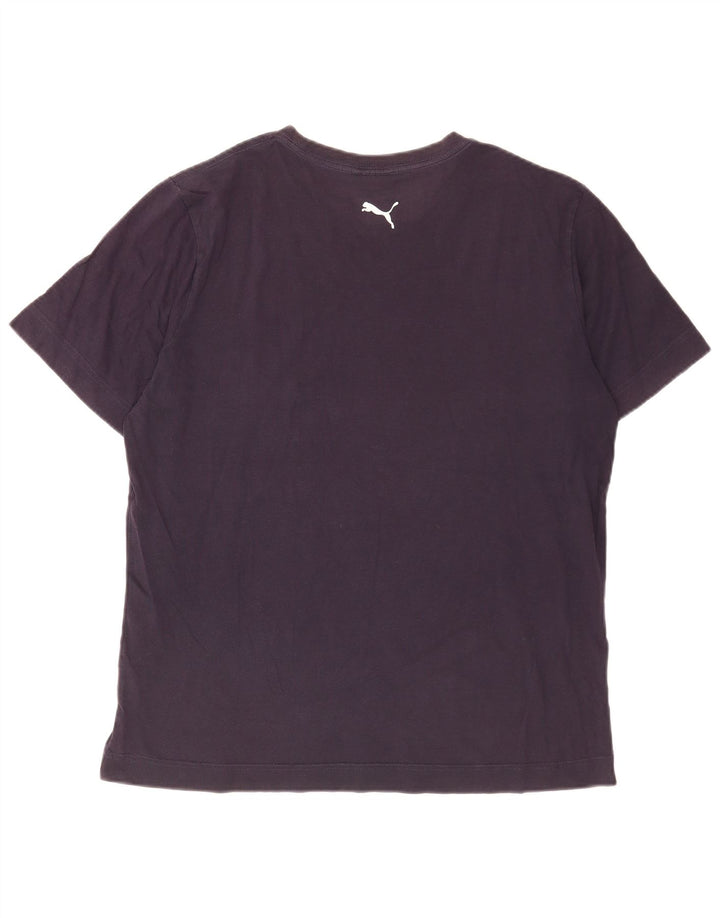 Puma Mens Graphic T-Shirt Top Large Navy Blue