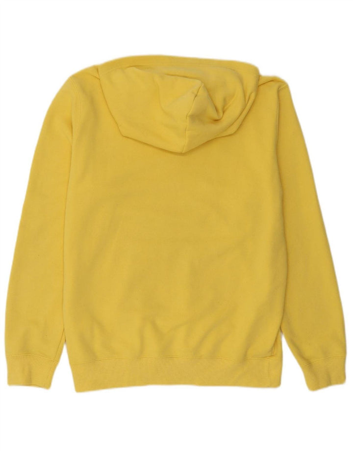 CHAMPION Mens Graphic Hoodie Jumper Large Yellow Cotton
