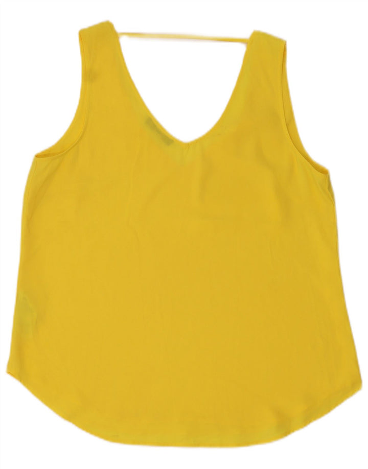 Oasis Womens Sleeveless Blouse Top UK 16 Large Yellow Polyester