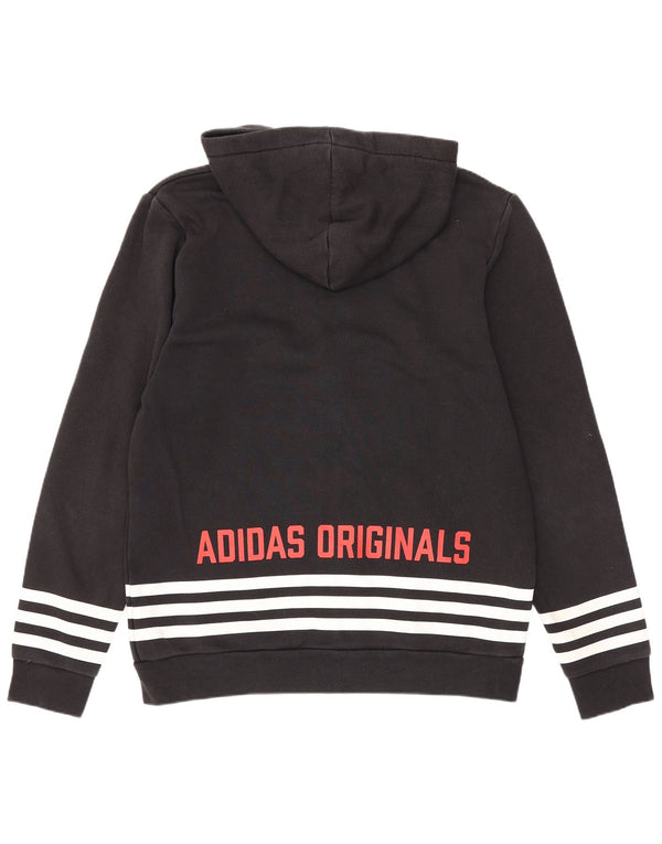 Adidas Mens Graphic Zip Hoodie Sweater Medium Black Cotton Sports