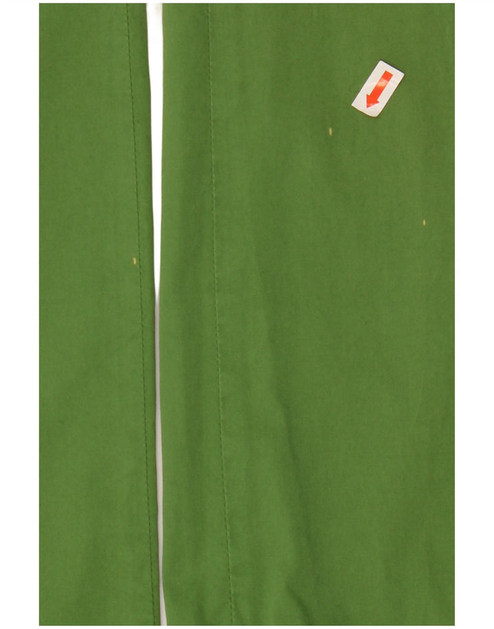JECKERSON Womens Straight Suit Trousers W32 L27 Green Cotton