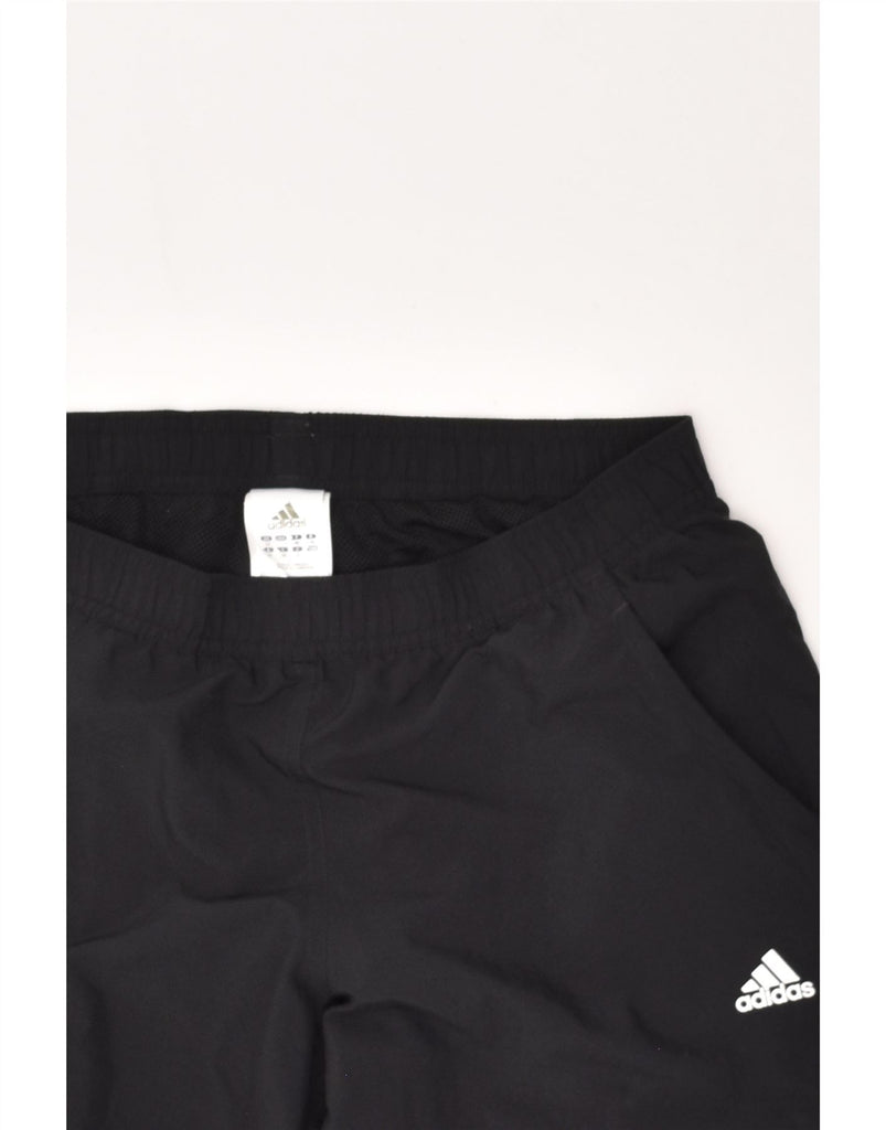 ADIDAS Womens Tracksuit Trousers Joggers UK 12 Medium Black Polyester | Vintage Adidas | Thrift | Second-Hand Adidas | Used Clothing | Messina Hembry 