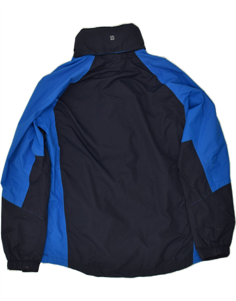 MOUNTAIN WAREHOUSE Mens Rain Jacket UK 40 Large Navy Blue Colourblock | Vintage Mountain Warehouse | Thrift | Second-Hand Mountain Warehouse | Used Clothing | Messina Hembry 