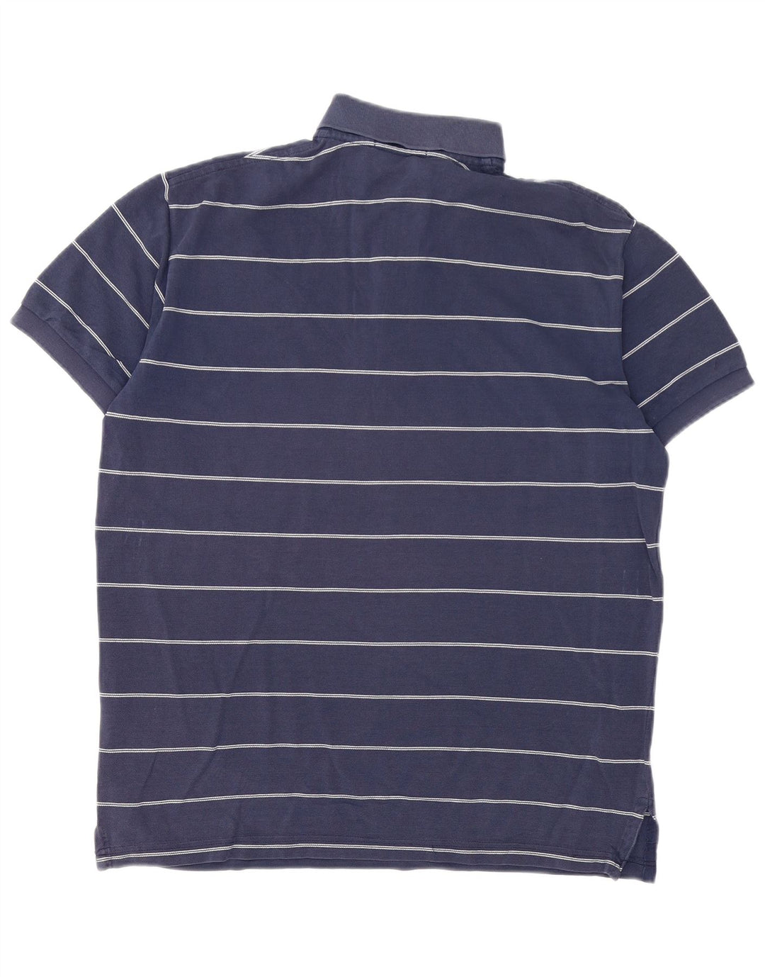 POLO RALPH LAUREN Mens Polo Shirt Medium Navy Blue Striped