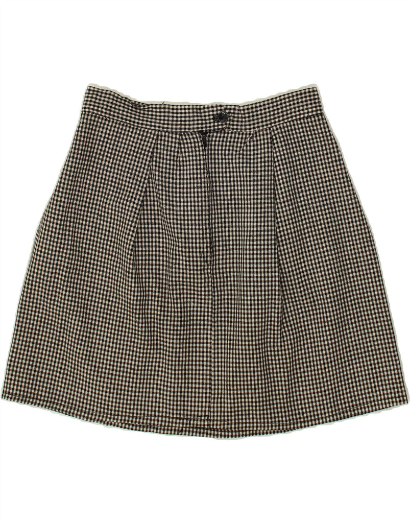 VINTAGE Womens A-Line Skirt W26 Small  Grey Houndstooth | Vintage Vintage | Thrift | Second-Hand Vintage | Used Clothing | Messina Hembry 