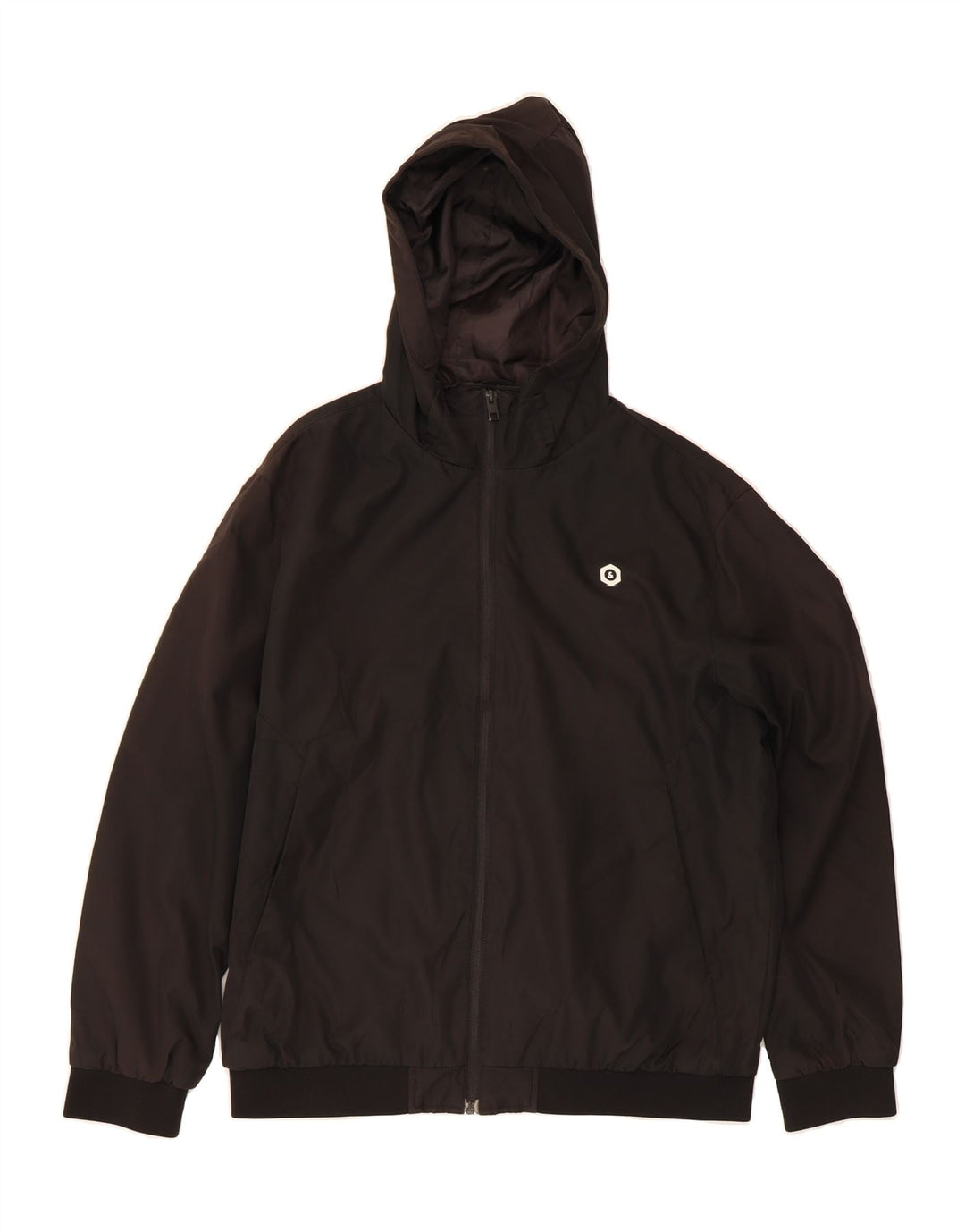 JACK & JONES Mens Hooded Bomber Jacket UK 42 XL Black Vintage Jack & Jones and Second-Hand Jack & Jones from Messina Hembry 