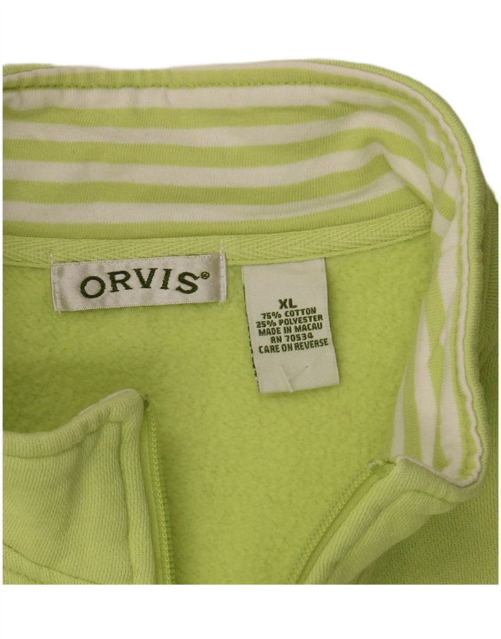 Orvis Womens Tracksuit Top Jacket UK 18 XL Green Cotton