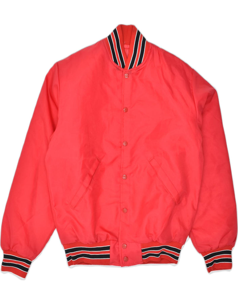 VINTAGE Mens Bomber Jacket UK 34 XS Red Nylon | Vintage | Thrift | Second-Hand | Used Clothing | Messina Hembry 