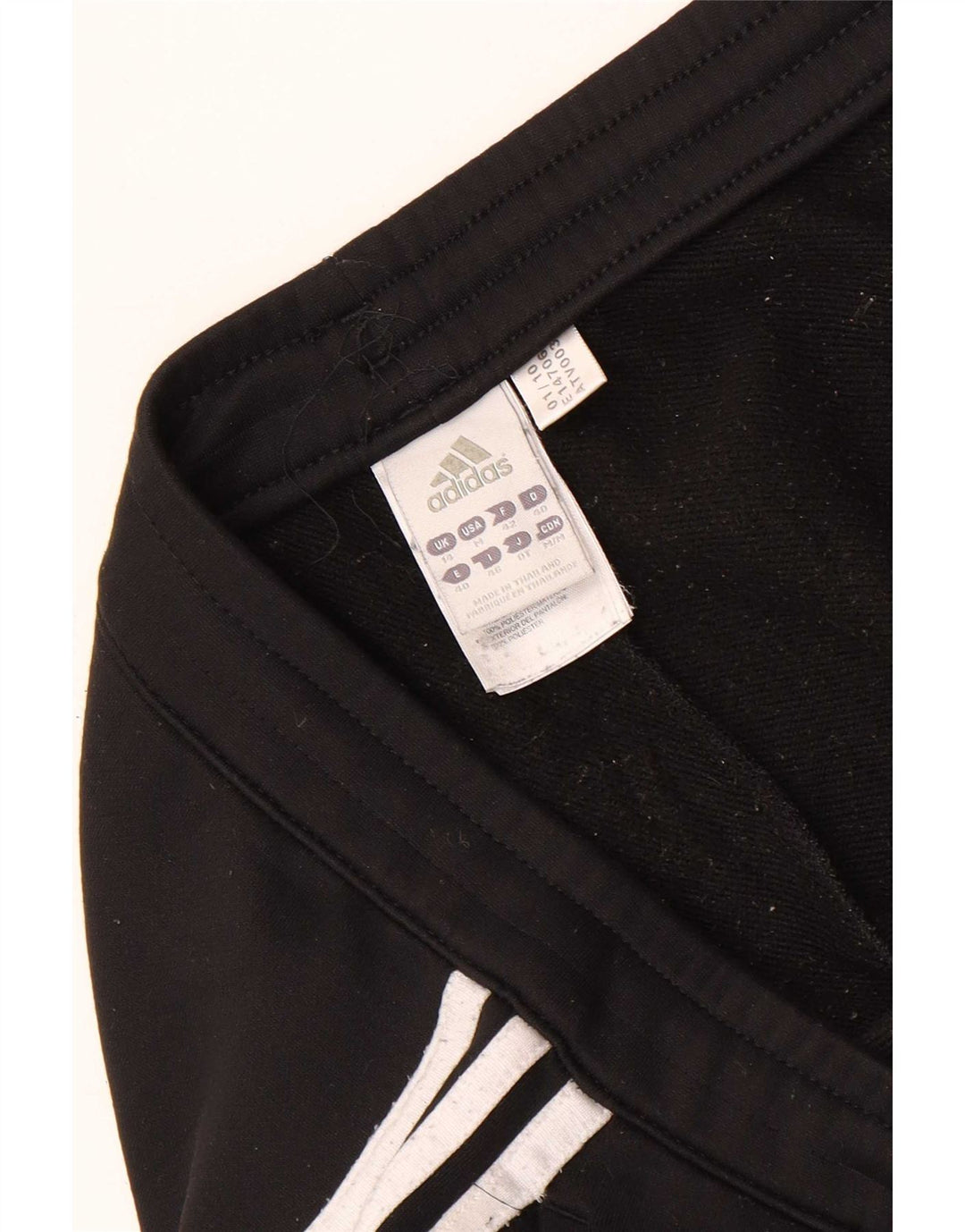 Adidas Womens Tracksuit Trousers Joggers UK 14 Large Black Polyester
