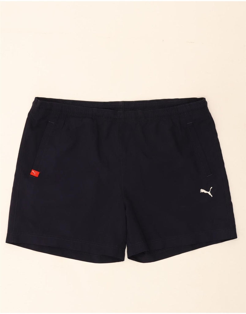PUMA Mens Sport Shorts XL W40 Navy Blue Vintage Puma and Second-Hand Puma from Messina Hembry 