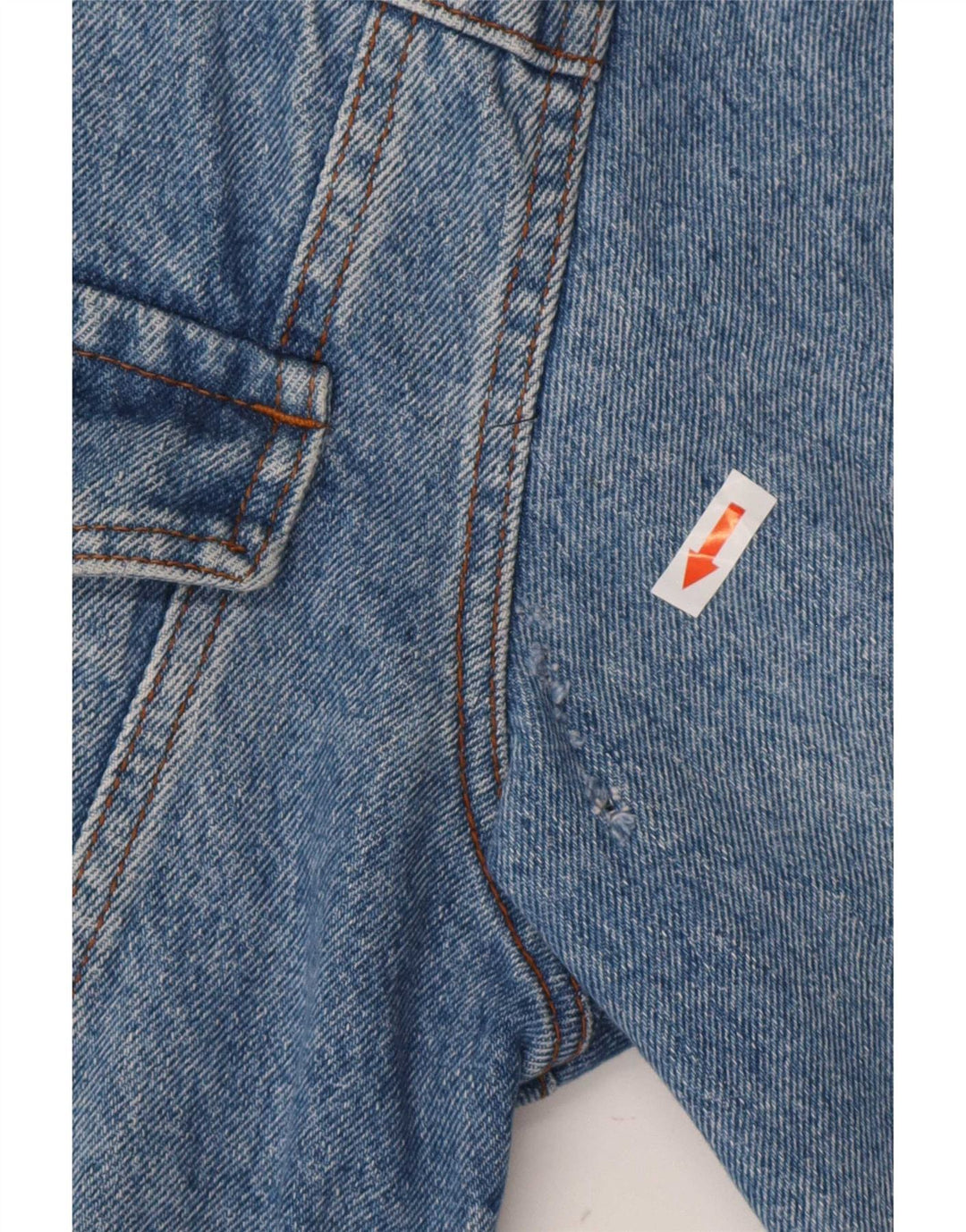 Vintage Womens Crop Denim Jacket UK 16 Large Blue