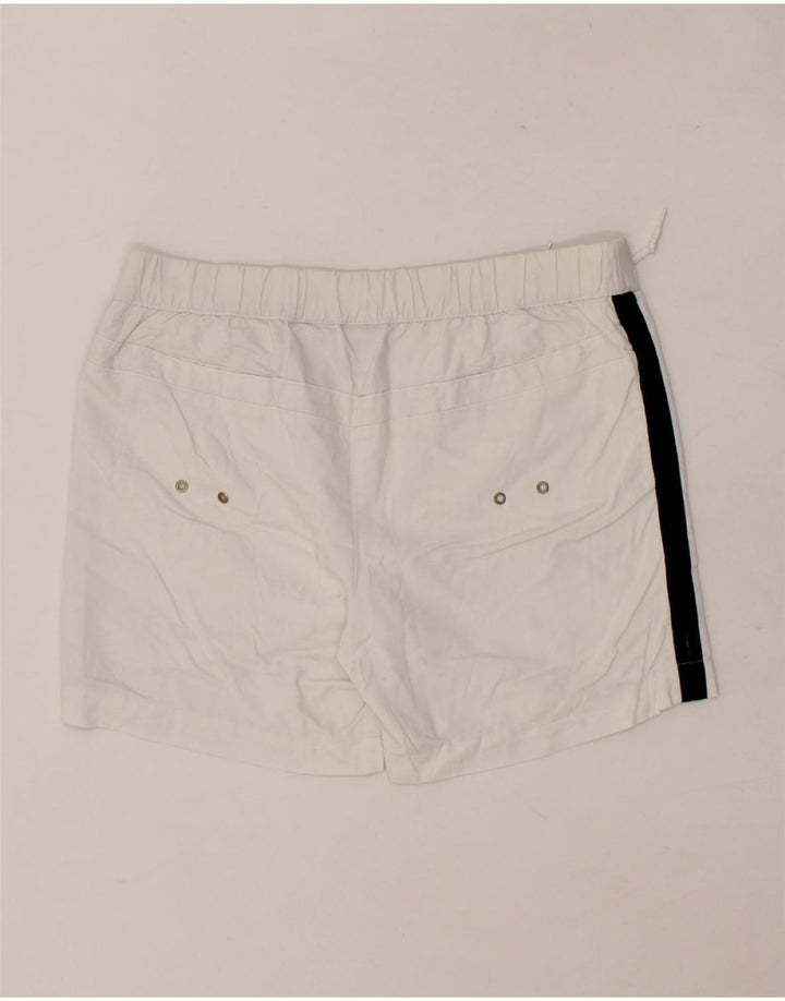 NIKE Womens Sport Shorts UK 10/12 Medium  White Cotton Vintage Nike and Second-Hand Nike from Messina Hembry 