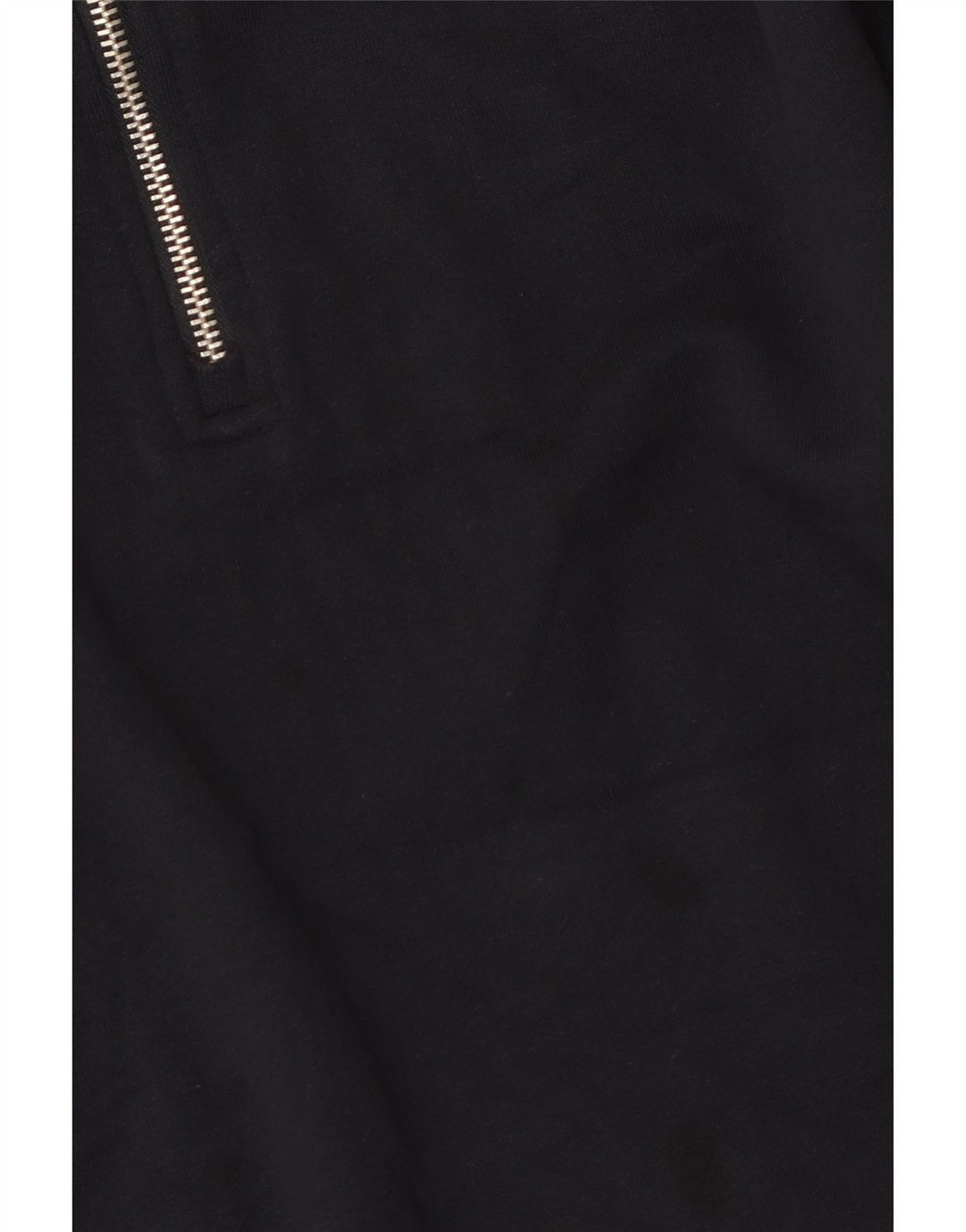 Zara Womens Zip Neck Sweatshirt Jumper UK 14 Medium Navy Blue Cotton