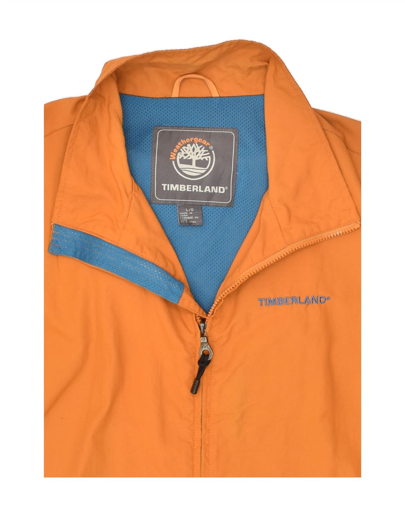 TIMBERLAND Mens Bomber Jacket UK 40 Large Orange Nylon | Vintage Timberland | Thrift | Second-Hand Timberland | Used Clothing | Messina Hembry 