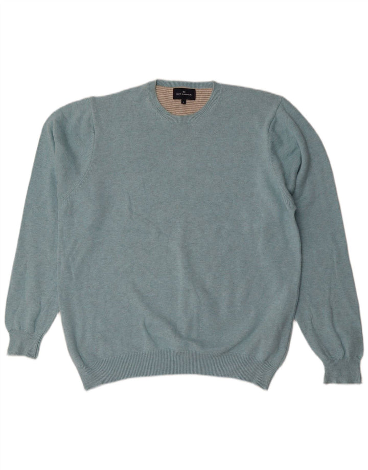 Marks & Spencer Mens Blue Harbour Crew Neck Jumper Sweater Large Blue