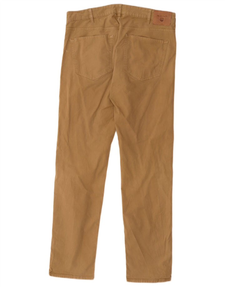 Gant Mens Straight Casual Trousers W32 L32 Beige