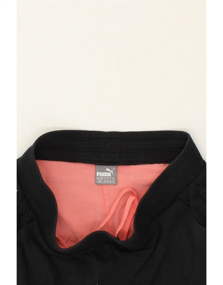 PUMA Womens Graphic Sport Shorts UK 12 Medium Black Cotton Vintage Puma and Second-Hand Puma from Messina Hembry 