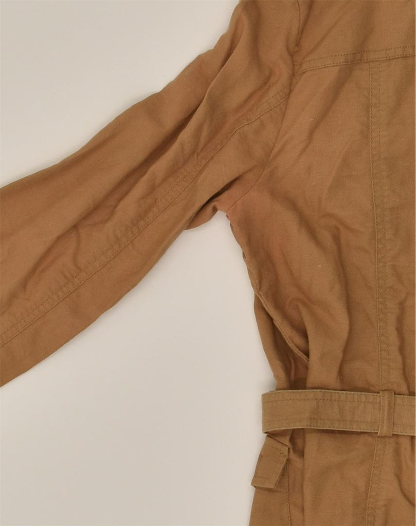 BANANA REPUBLIC Womens Utility Jacket UK 14 Medium Brown Linen | Vintage Banana Republic | Thrift | Second-Hand Banana Republic | Used Clothing | Messina Hembry 