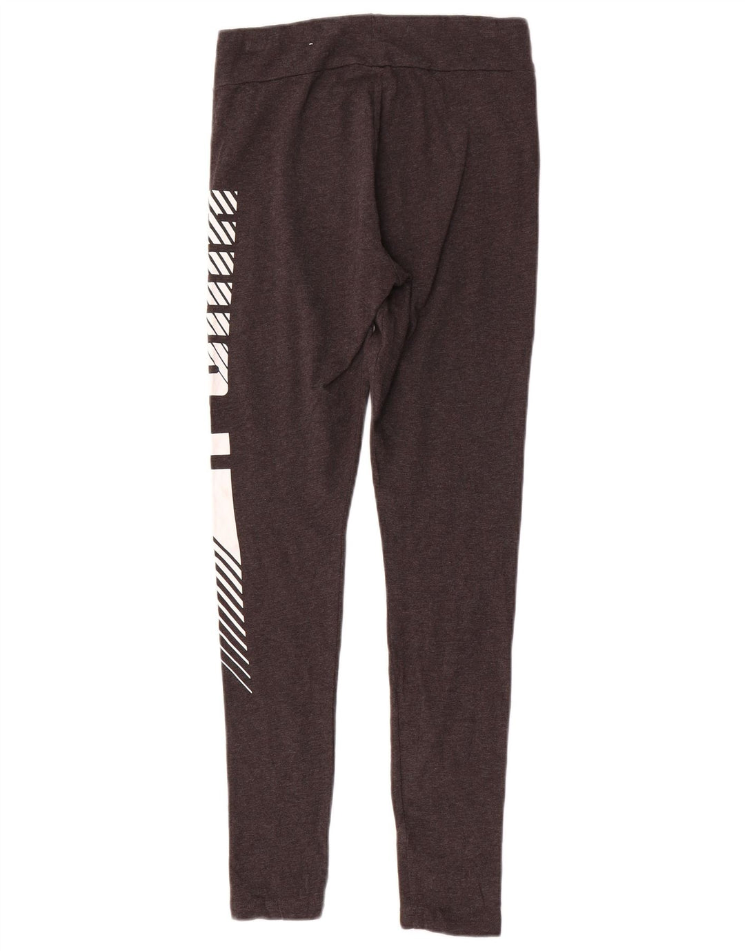 Puma Womens Graphic Leggings UK 10 Small Grey Cotton