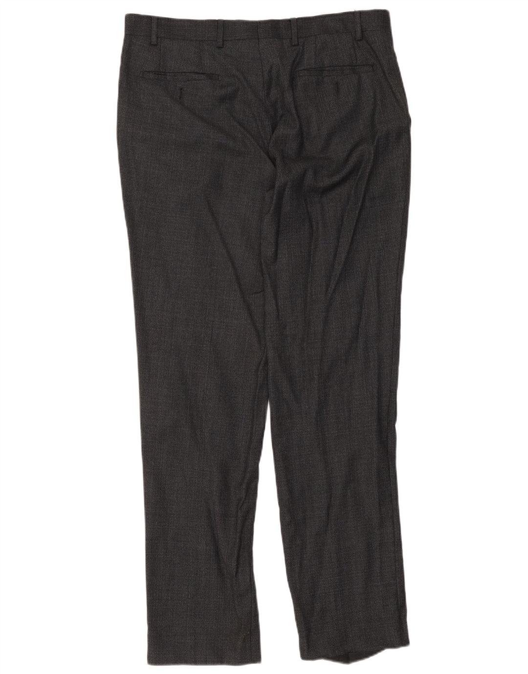 Marks & Spencer Mens Autograph Straight Suit Trousers W36 L33 Grey Wool