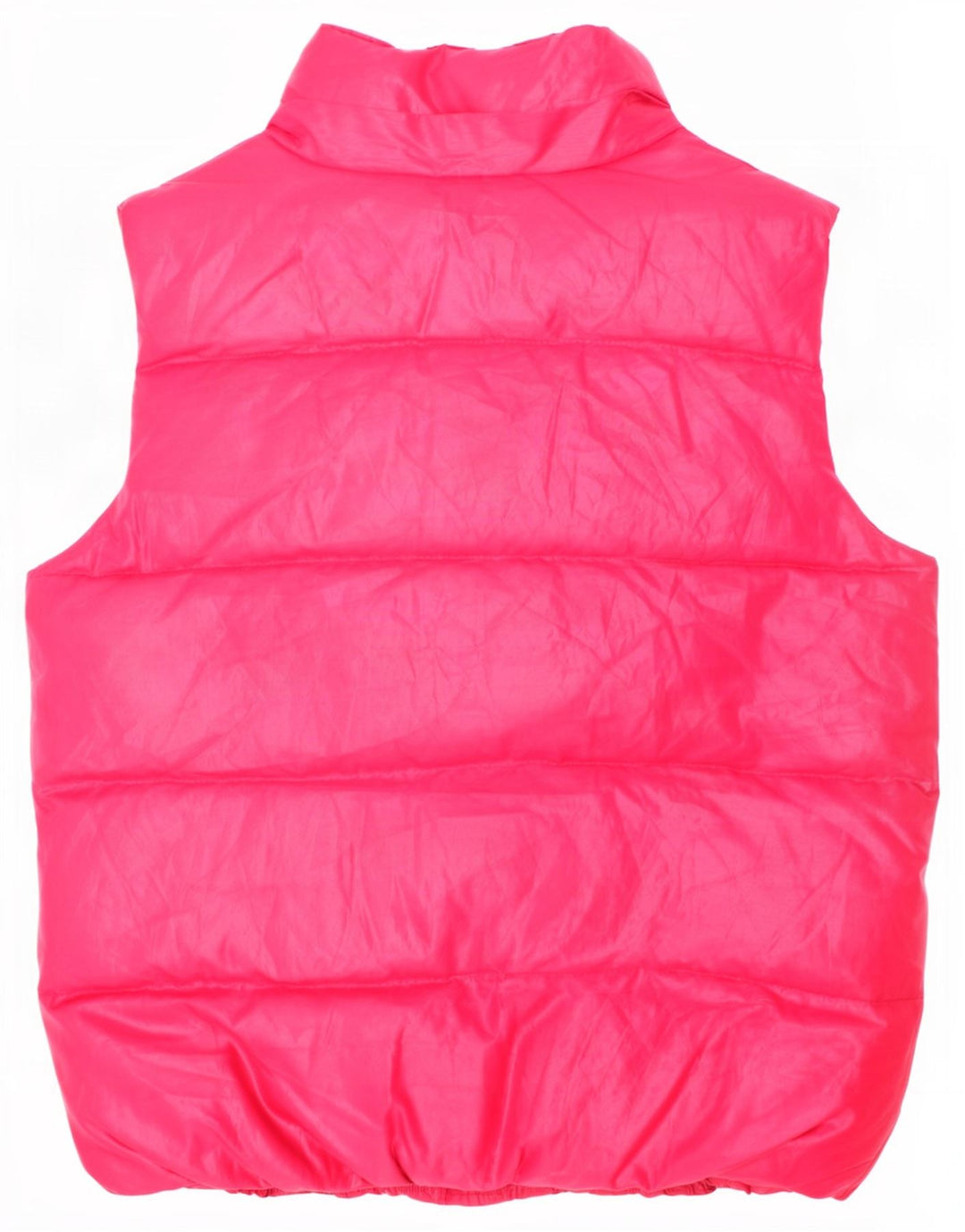 Benetton Girls Padded Gilet 8-9 Years Large Pink Polyester