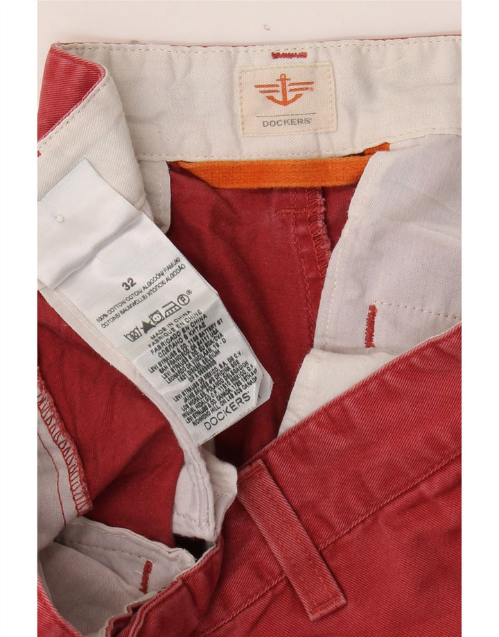 DOCKERS Mens Cargo Shorts  W32 Medium Red Cotton Vintage Dockers and Second-Hand Dockers from Messina Hembry 