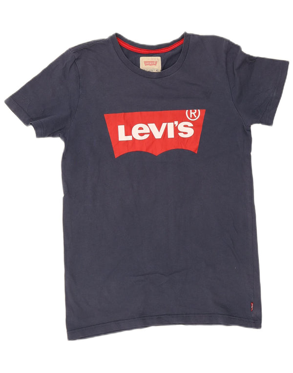 Levi's Boys Graphic T-Shirt Top 15-16 Years Navy Blue Cotton