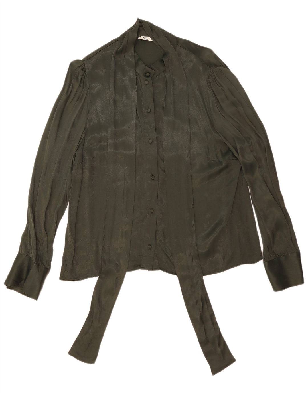 Zara Womens Shirt Blouse UK 18 XL Green
