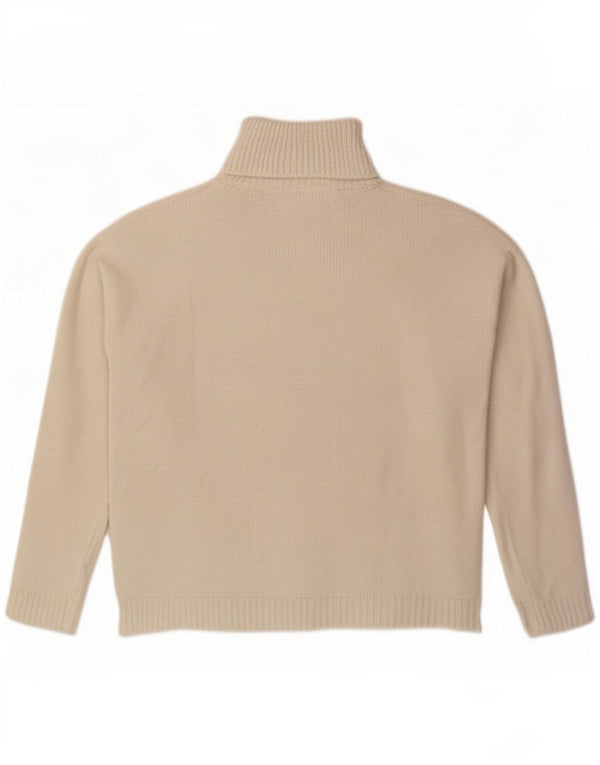 Zara Womens Roll Neck Jumper Sweater UK 14 Medium Off White