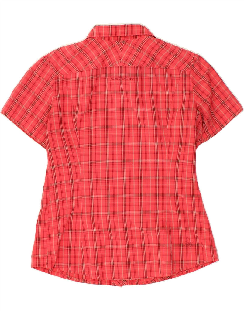 MAMMUT Womens Short Sleeve Shirt UK 10 Small Red Check Vintage Mammut and Second-Hand Mammut from Messina Hembry 