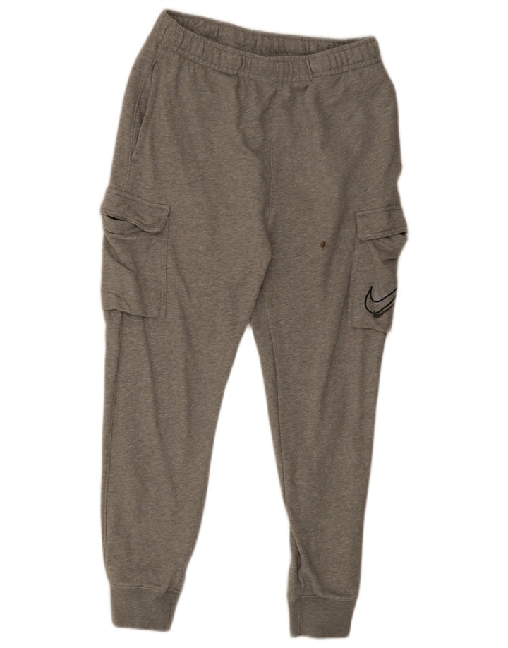 Nike Mens Graphic Cargo Tracksuit Trousers Joggers Medium Grey Cotton