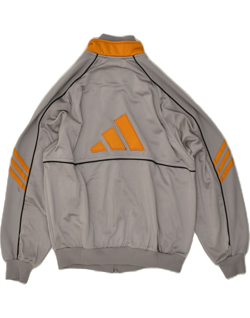 ADIDAS Boys Graphic Tracksuit Top Jacket 11-12 Years Grey Polyester | Vintage Adidas | Thrift | Second-Hand Adidas | Used Clothing | Messina Hembry 